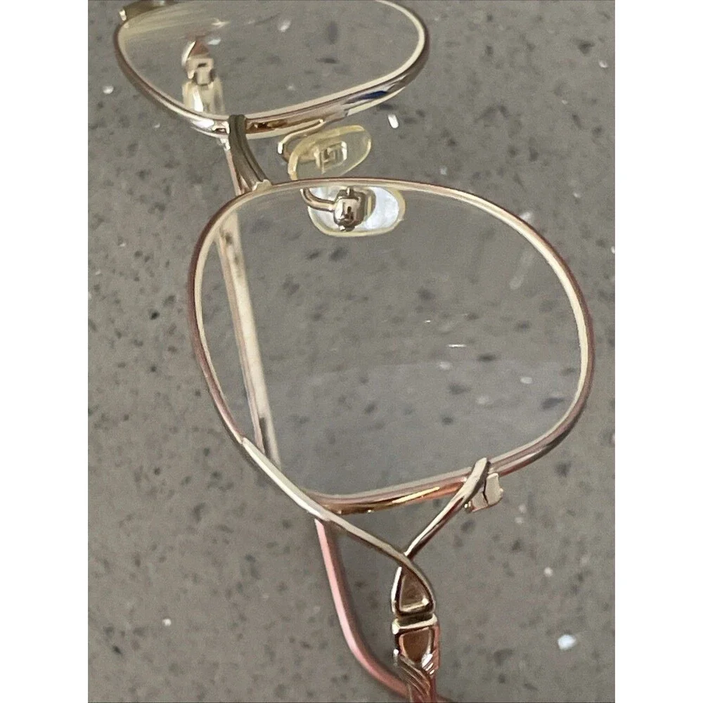Marchon Tres Jolie Eyeglasses Frames ONLY 110 662 Gold Full Rim Oval 54-17-130